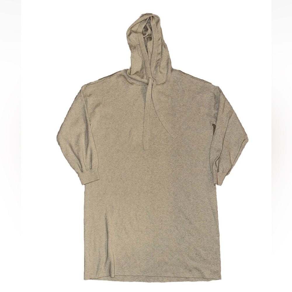 Ann Taylor LOFT Hooded Sweater Dress women’s Size Large Pullover Oat